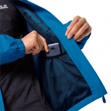 Jack Wolfskin Stormy Point Rain Jacket (waterproof/windproof/breathable) pacific blue Men